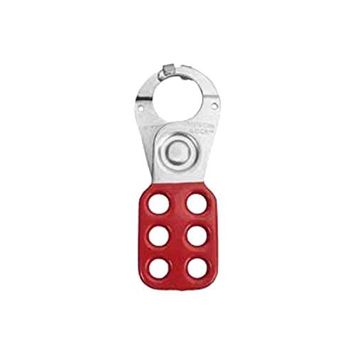 Book Cover American Lock Lockout Hasp, Vinyl Coated Steel Hasp, 1 in. Jaw Clearance, ALO80, Red