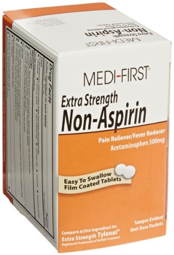 Book Cover Extra Strength Non-Aspirin Pain Reliever Comparable to Extra Strength Tylenol - 100 per Box