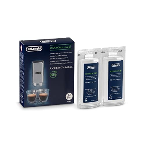 Book Cover De'Longhi EcoDecalk Descaler, Eco-Friendly Universal Descaling Solution for Coffee & Espresso Machines, 2-Pack (1 use per pack)