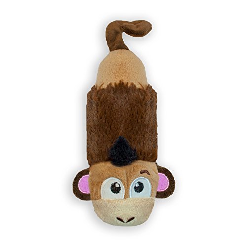 Book Cover Petstages Just For Fun No Stuffing Plush LiL Squeak Monkey Dog Toy for Small Dogs