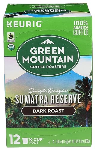 Book Cover Green Mountain Coffee Organic K-Cup, Sumatran, 12-Count, Packaging may Vary