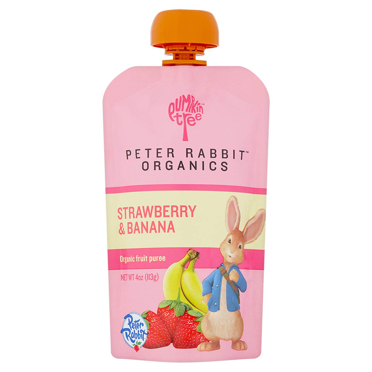 Book Cover Peter Rabbit Organics Strawberry and Banana Pure Fruit Snack, 4 Ounce(Pack of 10) Strawberry & Banana
