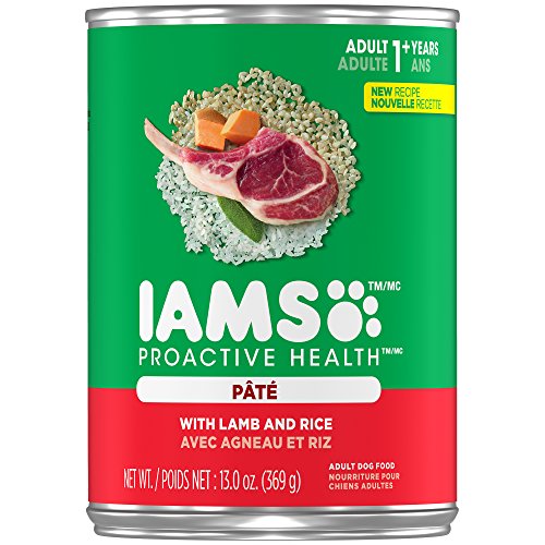 Book Cover Iams Proactive Health Adult With Lamb And Rice Pate Wet Dog Food 13.0 Ounces (Pack Of 12)