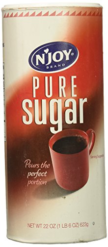Book Cover N'JOY Pure Cane Sugar,  22 oz. Canisters (Pack of 8)