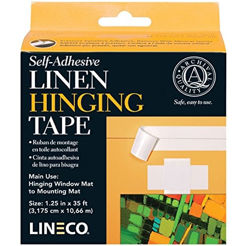 Book Cover Lineco L533-1015 Self Adhesive Linen Tape 1.25Inx35Ft, Average, Multicolor