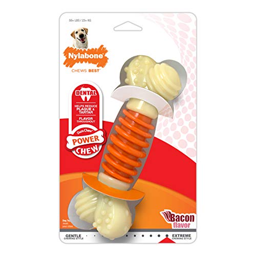 Book Cover Nylabone PRO Action Dental Power Chew Durable Dog Toy Large - Up to 50 lbs.