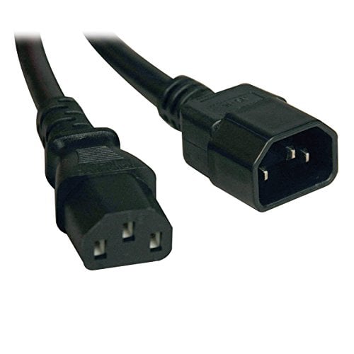 Book Cover Tripp Lite Heavy-Duty Power Extension Cord 15A, 14AWG (IEC-320-C14 to IEC-320-C13) 6-ft.(P005-006) , Black