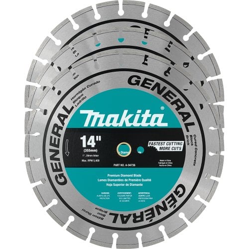 Book Cover Makita A-94932 14-Inch Contractor Diamond Blades, 3-Pack