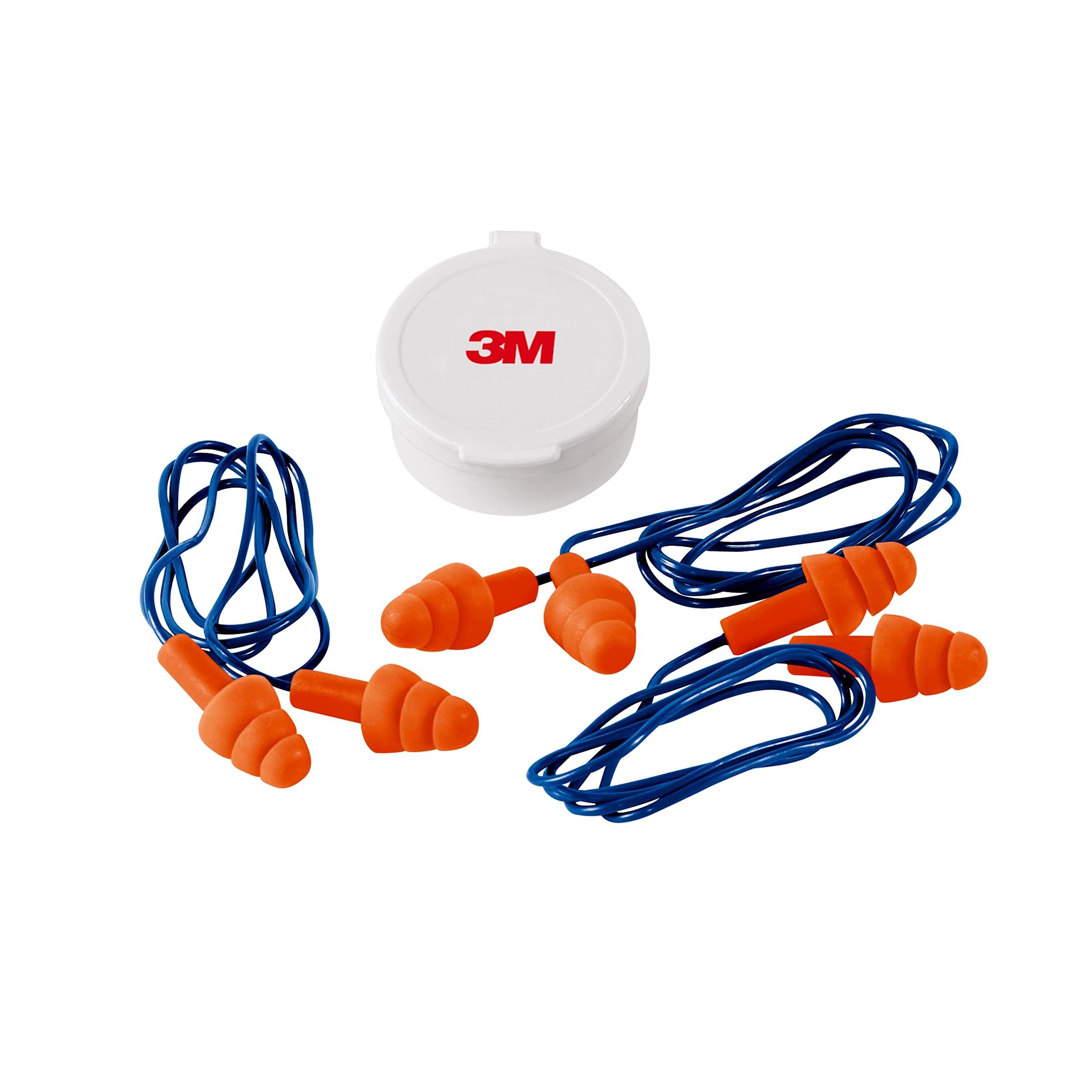 Book Cover 3M Corded Reusable Earplugs, 3-Pair with Case (90716-80025T)
