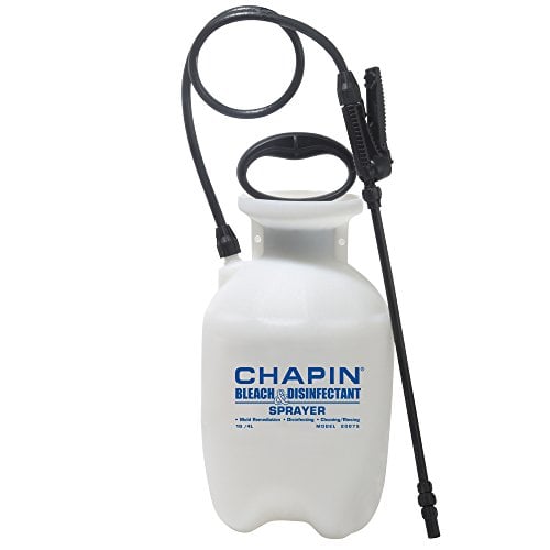 Book Cover Chapin International 20075 Disinfectant Bleach Sprayer, 1 Gallon, Translucent White