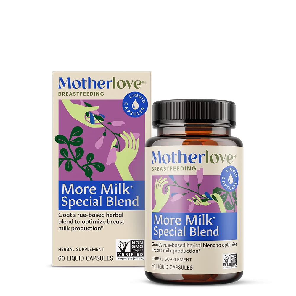 Book Cover Motherlove More Milk Special Blend (60 Liquid caps) Herbal Lactation Supplement w/Goat’s Rue to Build Breast Tissue & Support Breast Milk Supply—Non-GMO, Organic Herbs, Vegan, Kosher, Soy-Free Capsules 60 Count (Pack of 1)