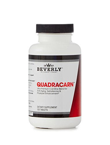 Book Cover Quadracarn 120 Tablets. 4X-Potency Multi-Carnitine Formula for fat loss, muscle definition, vascularity, testosterone, sexual health, mood, energy, anti-aging.
