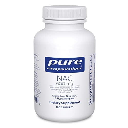 Book Cover Pure Encapsulations NAC 600 mg - N-Acetyl Cysteine NAC Supplement for Lung Health & Immune Support, Liver Support & Antioxidants* - with Freeform N-Acetyl-L-Cysteine - 180 Capsules
