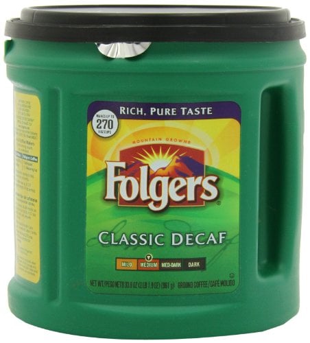 Book Cover Folgers Classic Decaf Medium Roast - Makes 270 cups - 33.9oz (2lb 1.9oz) 961g