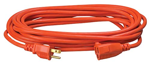 Book Cover Southwire 2307SW Vinyl Outdoor Extension Cord In Orange With 3-Prong Plug (25 Feet, 16/3 gauge)