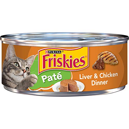 Book Cover Purina Friskies Pate Wet Cat Food, Liver & Chicken Dinner - (24) 5.5 oz. Cans