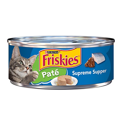 Book Cover Purina Friskies Pate Wet Cat Food, Pate Supreme Supper - (24) 5.5 oz. Cans