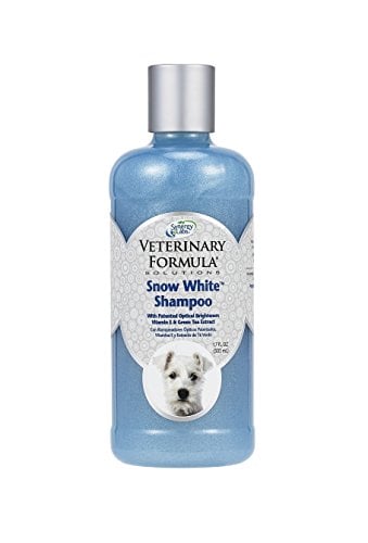 Book Cover Veterinary Formula Solutions Snow White Shampoo for Dogs and Cats â€“ Safely Remove Stains Without Bleach or Peroxide â€“Gently Cleanses, Deodorizes and Brightens White Coat â€“ Fresh Scent (17oz)