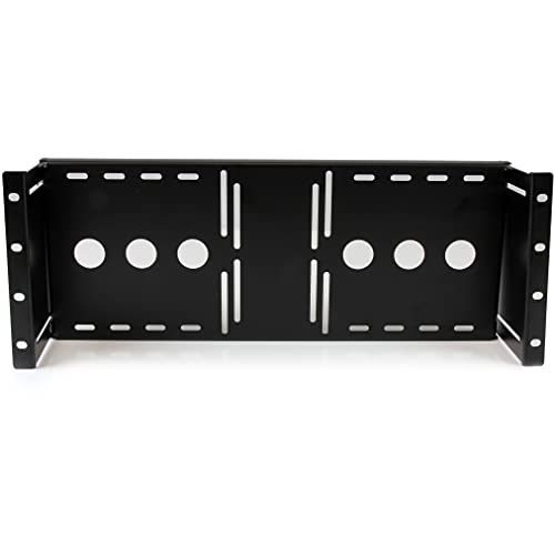 Book Cover StarTech.com 4U Universal VESA LCD Monitor Mounting Bracket for 19-inch Rack or Cabinet - TAA Compliant - Cold-Pressed Steel Bracket (RKLCDBK)