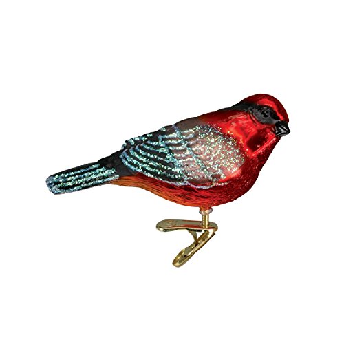 Book Cover Old World Christmas Vermillion Flycatcher Glass Blown Ornament
