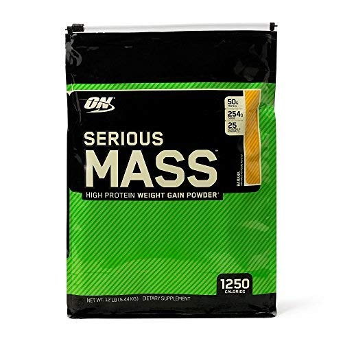 Book Cover OPTIMUM NUTRITION Serious Mass Weight Gainer Protein Powder, Banana, 12 Pound