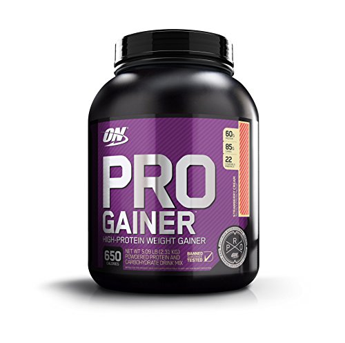Book Cover OPTIMUM NUTRITION Pro Gainer Weight Gainer Protein Powder, Strawberry Cream, 5.09 Pounds (Packaging May Vary)