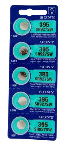 Book Cover Sony Silver Oxide 1.55V Batteries Size SR927SW (395) (Pack of 5)
