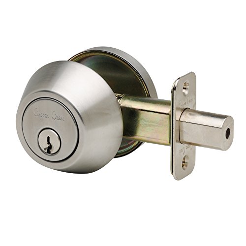 Book Cover Copper Creek DB2410SS Single Cylinder Deadbolt, Satin Stainless