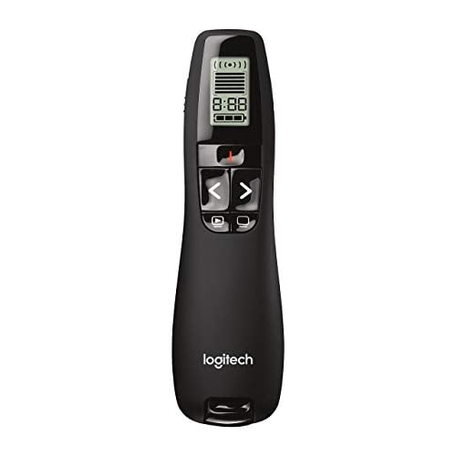 Book Cover Logitech Professional Presenter R800, Wireless Presentation Clicker Remote with Green Laser Pointer and LCD Display