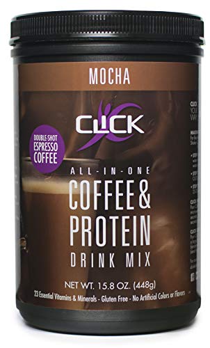 Book Cover CLICK All-in-One Protein & Coffee Meal Replacement Drink Mix, Mocha, 15.8 Ounce
