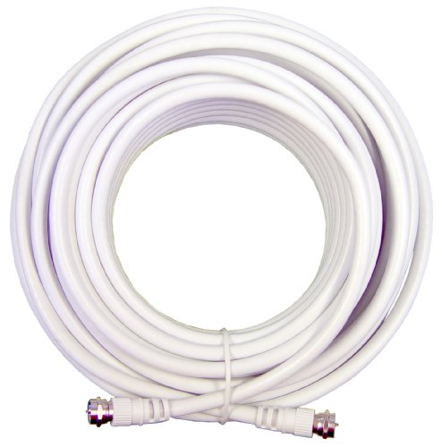 Book Cover Wilson Electronics 20 ft. White RG6 Low Loss Coax Cable (F-Male to F-Male)