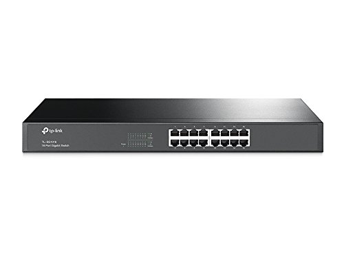 Book Cover TP-Link 16 Port Gigabit Ethernet Switch | Plug and Play | Sturdy Metal w/ Shielded Ports | Rackmount | Fanless | Limited Lifetime Protection | Unmanaged (TL-SG1016)