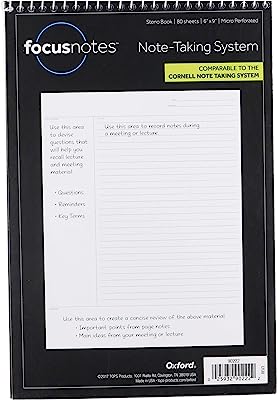 Book Cover Pendaflex Tops Innovative Steno Project Ruled Notebook (Tops), 90222, White