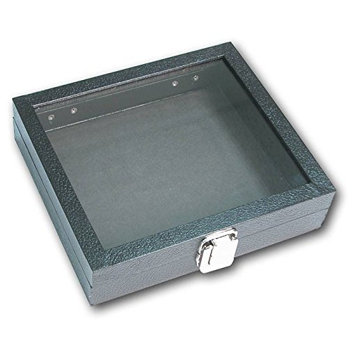 Book Cover Glass Top Display Case 36 Slot Ring Insert Liner New