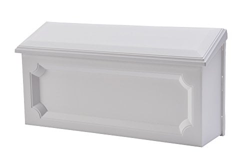 Book Cover Gibraltar Mailboxes White, Windsor Medium Capacity Rust-Proof Plastic, Wall-Mount Mailbox, WMH00W04, S