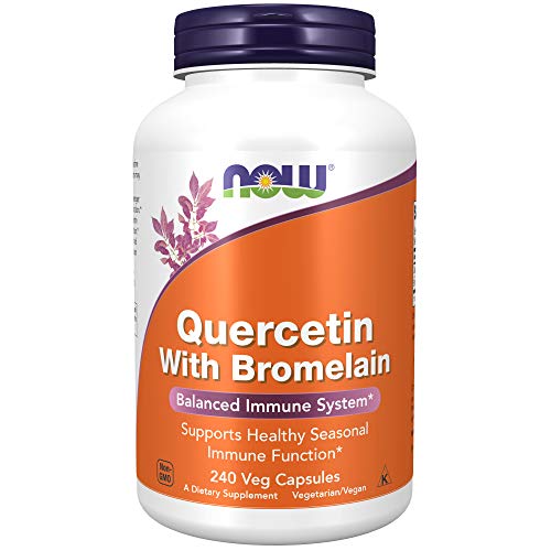 Book Cover NOW Foods Supplements, Quercetin with Bromelain, Balanced Immune System, 240 Veg Capsules