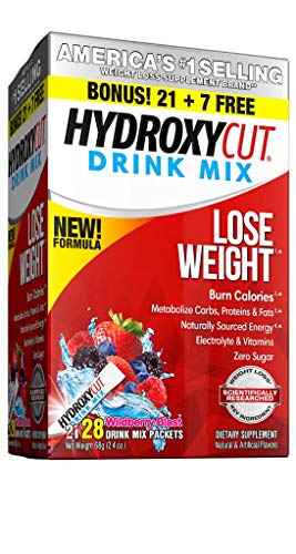 Book Cover Hydroxycut Drink Mix Weight Loss Supplements, Burn Calories & Get Naturally Sourced Energy, No Sugar, Wildberry Blast, 21 Servings (51g)