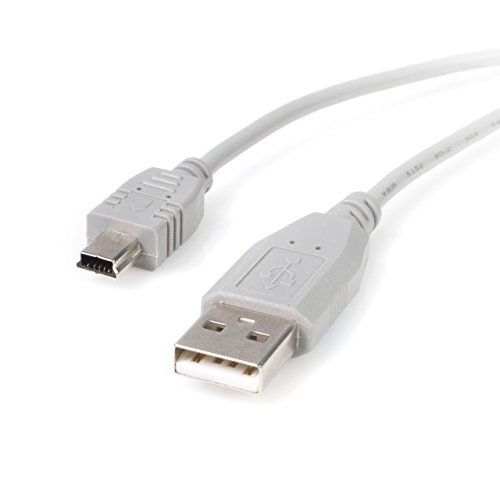 Book Cover StarTech.com 1 ft. (0.3 m) USB to Mini USB Cable - USB 2.0 A to Mini B - Gray - Mini USB Cable (USB2HABM1)
