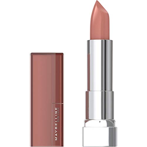 Book Cover Maybelline New York Color Sensational Lipstick, Lip Makeup, Cream Finish, Hydrating Lipstick, Nearly There, Nude,1 Count
