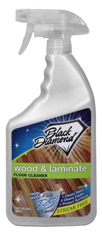 Book Cover Black Diamond Stoneworks Wood & Laminate Floor Cleaner: For Hardwood, Real, Natural & Engineered Flooring –Biodegradable Safe for Cleaning All Floors 1 Quart