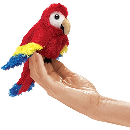 Book Cover Folkmanis Mini Scarlet Macaw Finger Puppet