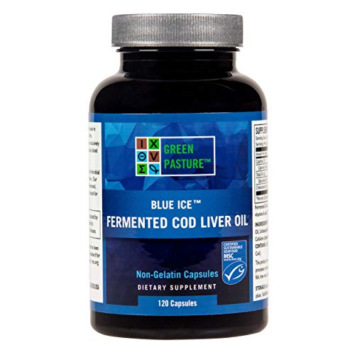 Book Cover BLUE ICE Fermented Cod Liver Oil -Non-Gelatin 120 Capsules