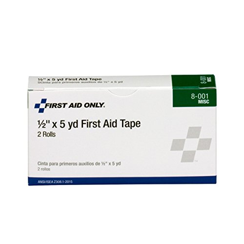 Book Cover First Aid Only 8-001 Medical Adhesive Tape Roll, 2-1/2 yds Length x 1/2 Width (1 Box of 2 rolls)