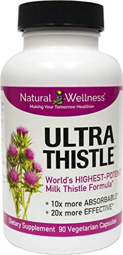Book Cover UltraThistle Super Absorbing Milk Thistle for Liver Detox (Silybin Phytosome) - Natural Wellness 360 mg, 90 Veggie Capsules