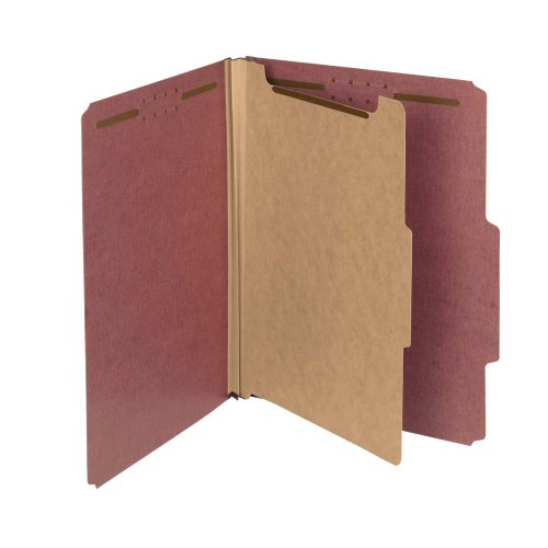 Book Cover Smead 100% Recycled Pressboard Classification File Folder, 1 Divider, 2