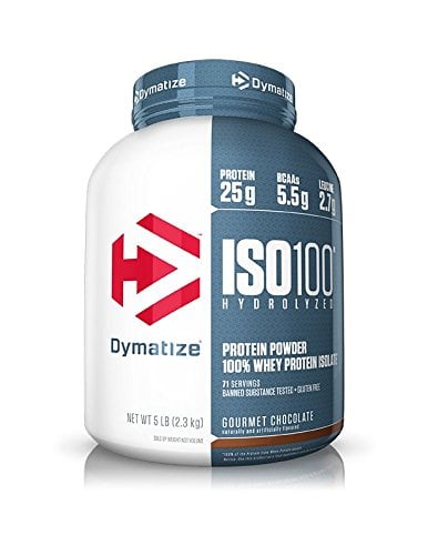 Book Cover Dymatize ISO 100 Whey Protein Powder Isolate, Gourmet Chocolate, 5 lbs