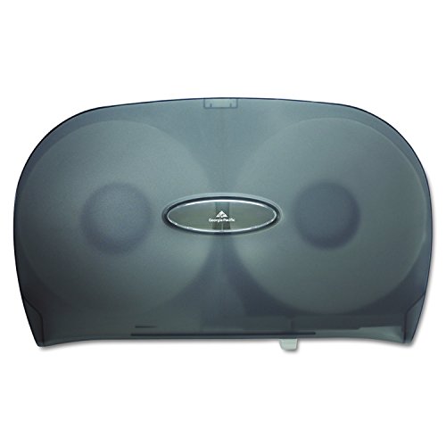 Book Cover Two-Roll Jumbo Jr. Toilet Paper Dispenser by GP PRO (Georgia-Pacific), Translucent Smoke, 59209, 20.020