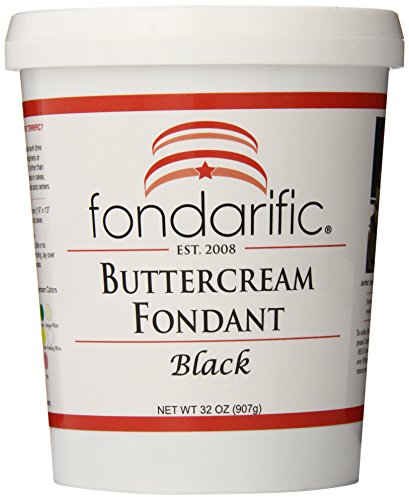 Book Cover Fondarific Buttercream Fondant Black, 32 ounces