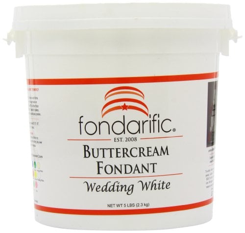 Book Cover Fondarific Buttercream Wedding White Fondant, 5-Pounds