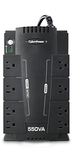 Book Cover CyberPower CP550SLG Standby UPS System, 550VA/330W, 8 Outlets, Compact